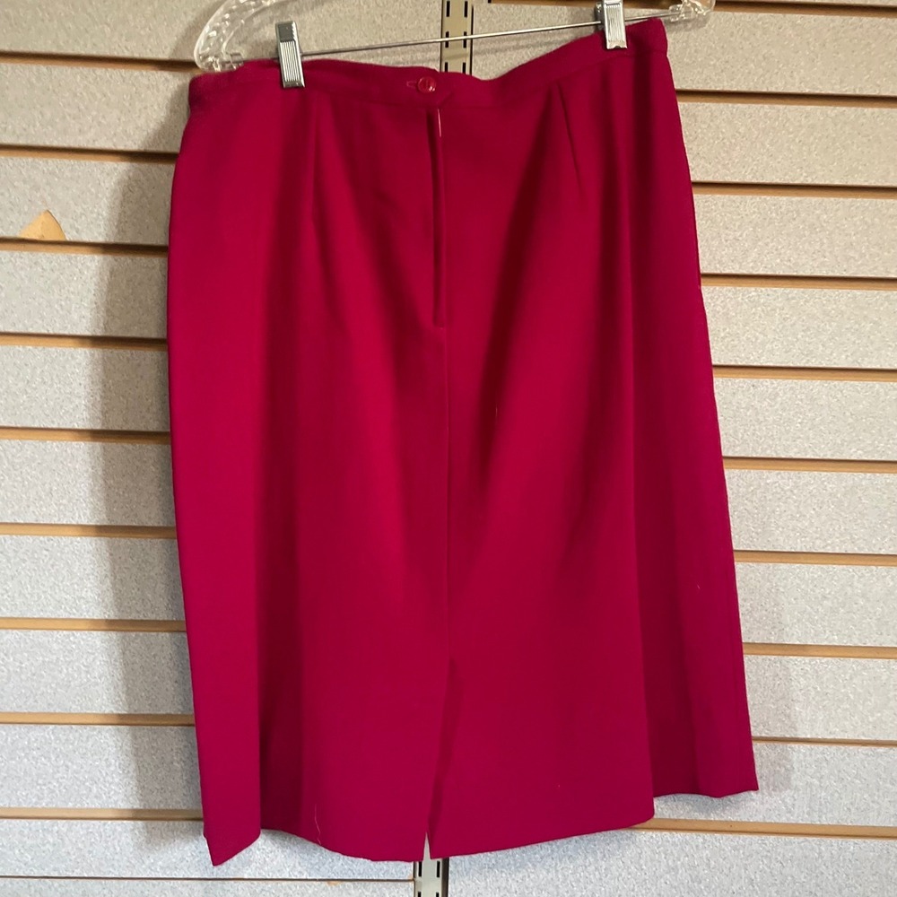 Kasper for‎ ASL Women's Wool Skirt Suit Set Blazer Jacket Size 16 Magenta - Picture 8 of 12